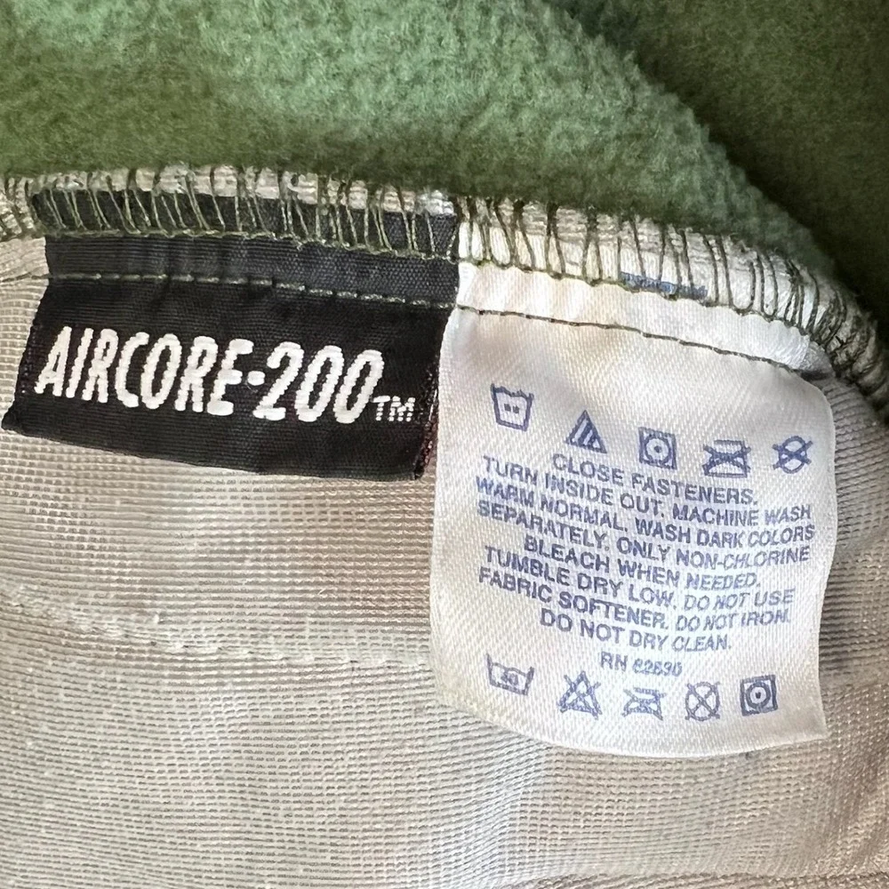 Lands End Fleece Parka‎ Women S 6-8 Olive Green Aircore-200 Full Zip Jacket